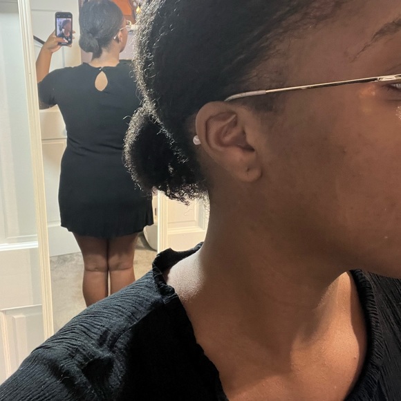 Black As U Wish Mini Dress with Ruffles - Picture 2 of 3